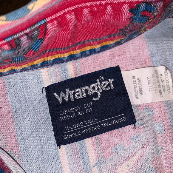 Vintage Wrangler Aztec Western Shirt - Picture 3 of 8